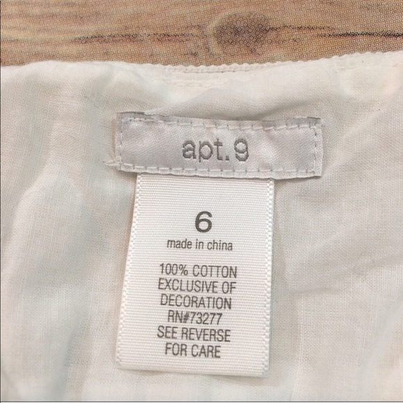 Size 6 Apt. 9 White A-line Knee Length Lined Skirt - Picture 3 of 8